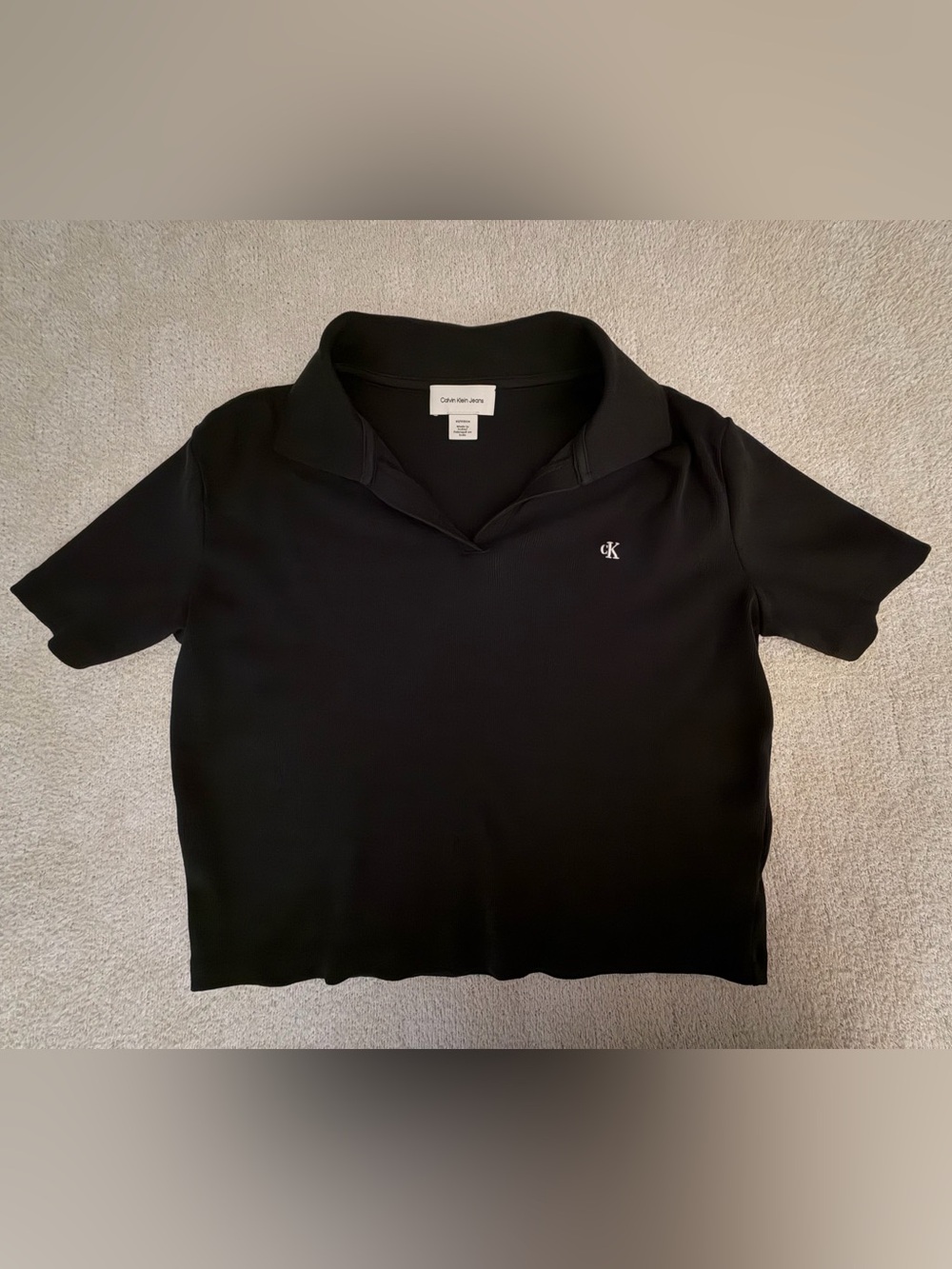 Calvin Klein Jeans Black Polo Shirt XS Never Worn